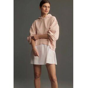 Anthropologie Striped Hooded Sweatshirt Twofer Mini Dress